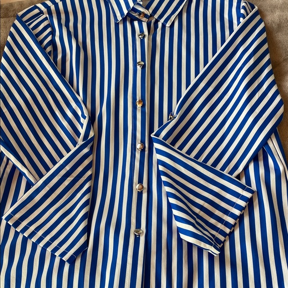 Blue and White Striped  Shirt - Picture 3 of 7